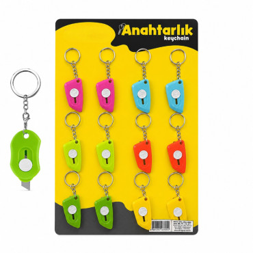 Mini Falçata Anahtarlık - Plastik Gövde - Karışık Renk - 1 Adet 