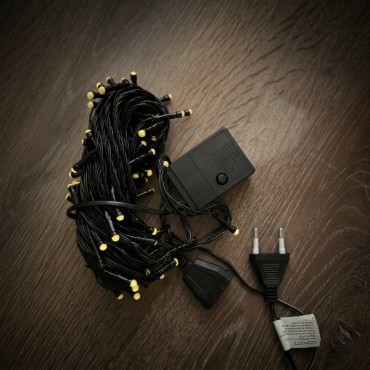 10m 100 LED Damla Uçlu Gün Işığı Siyah Kablo 