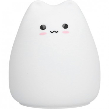 Kedi Tasarımlı Renk Değiştirebilen Dokunmatik Gece Lambası 