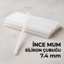İnce Mum Silikon Çubuğu - 7.4 mm Şeffaf - 1 Kilogram
