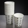 Siyah Yıldız Desenli Karton Bardak - 7 Oz - 50'li Paket