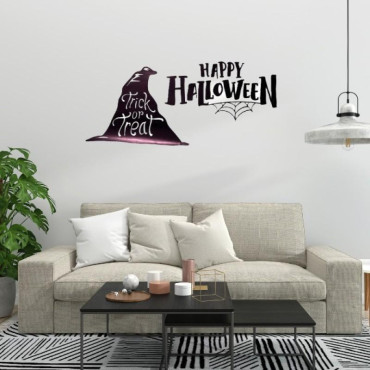 Halloween Temalı Duvar Stickerı - 3 Farklı Model - Cadılar Bayramı Dekoru - 57x24 cm 