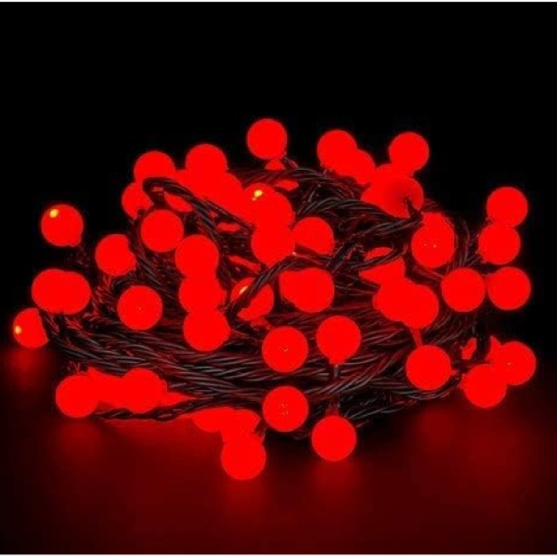 5m 28 Led Kırmızı Işık Siyah Kablo Fişli 5m 28 Led Kırmızı Işık Siyah Kablo Fişli