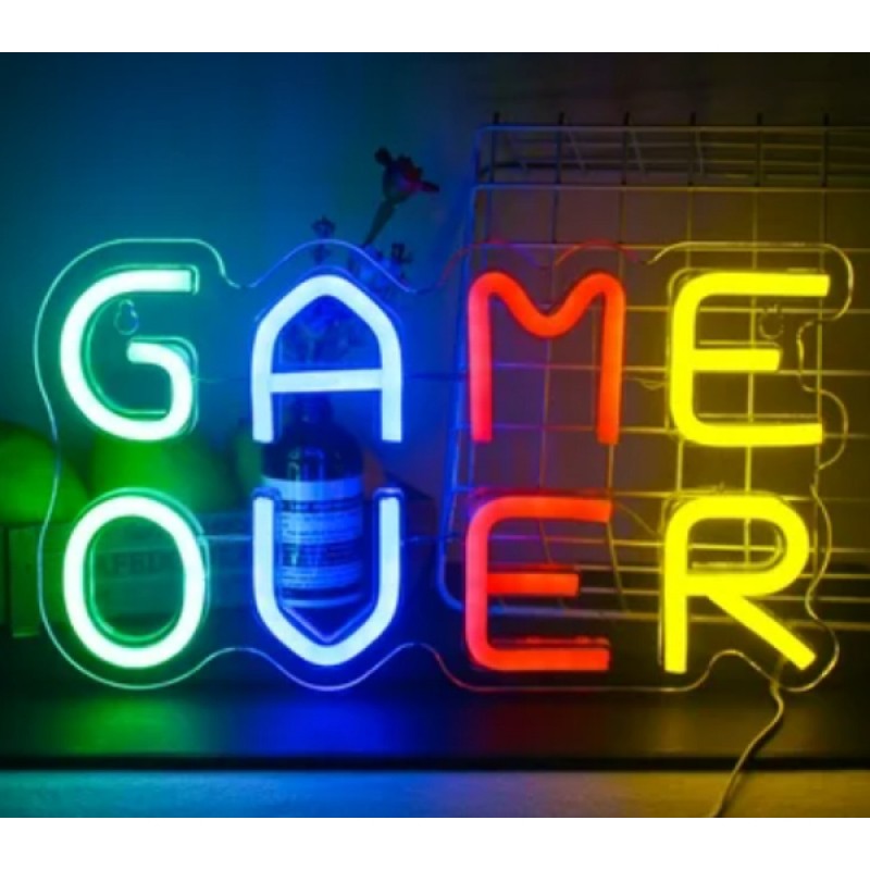 GAME OVER Tasarımlı Neon Led  GAME OVER Tasarımlı Neon Led