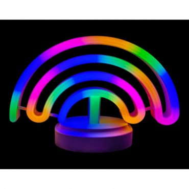 Neon Işıklı Gökkuşağı Masa Gece Lambası  Neon Işıklı Gökkuşağı Masa Gece Lambası