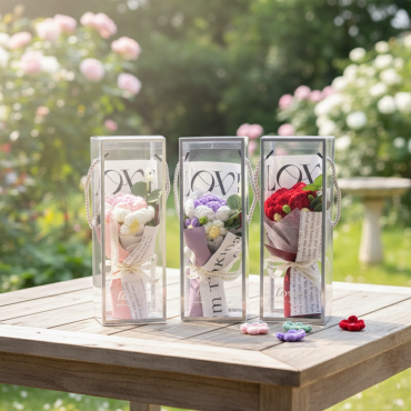 Tekli El Örgüsü Gül Buketi 