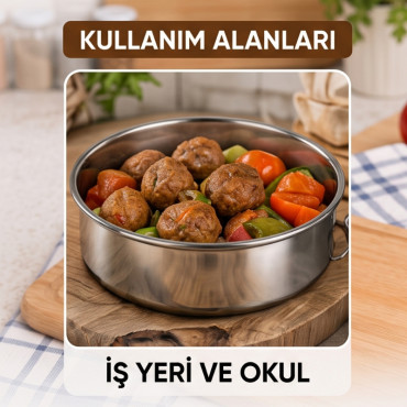 3'lü Metal Sefer Tası - Paslanmaz Çelik - 16 cm