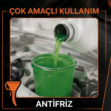 Çelik Süzgeçli Huni - Spiralli ve Sabit Borulu - 2.2 Litre Kapasite