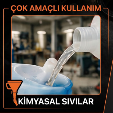 Çelik Süzgeçli Huni - Spiralli ve Sabit Borulu - 2.2 Litre Kapasite