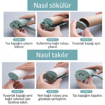 Tüy Toplama Rulosu - Kapaklı - Ergonomik - Taşınabilir 
