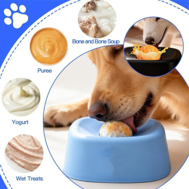 Sıvı Mamalar İçin Yavaş Yeme Mama Kabı - Kedi ve Köpekler İçin Uygun - Büyük Boy