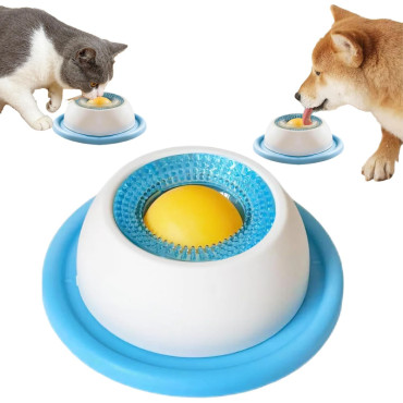 Küçük Boy Yavaş Sıvı Mama Yeme Kabı - Kedi ve Köpek Uyumlu - Ödül Maması Kabı 