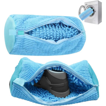 Ayakkabı Yıkama Torbası - Mikrofiber Astarlı - Fermuarlı - Geniş Kullanım Alanı 