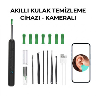 Akıllı Kulak Temizleme Cihazı - Kameralı - WiFi ve Mobil Uygulama Uyumlu 