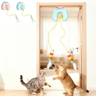 Otomatik Yo-Yo Kedi Oyuncağı - Şarjlı Oyuncak - Makaralı 