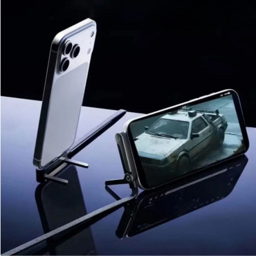 Örgülü Type-C to Type-C Şarj Kablosu - Katlanabilir Telefon Standlı - Hızlı Şarj Destekli - 240W 