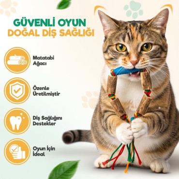 Matatabi Kedi Oyuncağı - Doğal Çiğneme Oyuncağı - Pamuk İp 