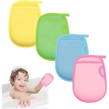 Bebek Yumuşak Banyo Kesesi - Eldiven Modeli - Cilt Temizleyici - Yetişkin Kullanımına Uygun 