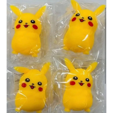 Pikaçu Squishy - 12'li Paket - Yumuşak Oyuncak 