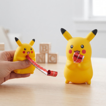 Düdüklü Pikaçu Tasarımlı Squishy - 12'li Paket - Sesli Oyuncak 