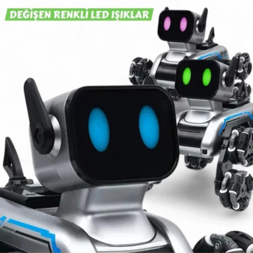 Akıllı Robot Köpek Oyuncak - Çok Yönlü Hareket Özelliği - Uzaktan Kumanda Kontrolü - El Hareketi Kontrolü 