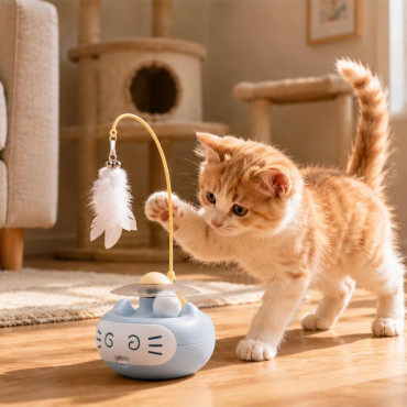 Işıklı Hacı Yatmaz Kedi Oyuncağı - Zilli Sesli - Kedi Naneli 
