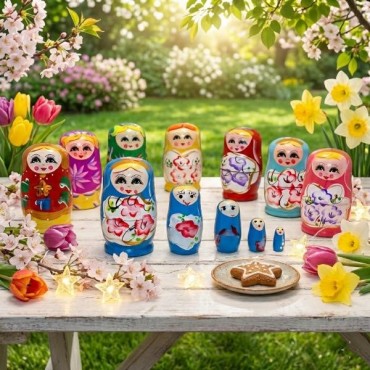 5'li Ahşap Matruşka 