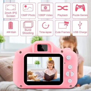 Mini Kamera Fotoğraf Makinesi Pembe