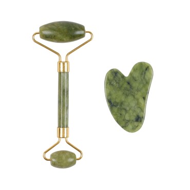 Jade Roller Gua Sha Taşı Seti