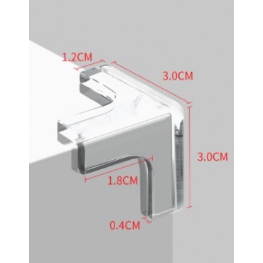 8'li Set Silikon Şeffaf Masa Kenarı Koruma Aparatı