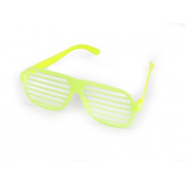Retro Neon Fosforlu Panjur Gözlük 12 Adet – 80’ler 90’lar Parti Stili