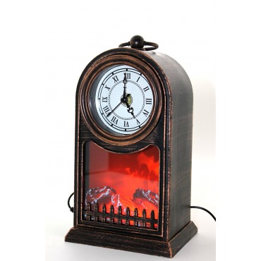 LED Işıklı Saatli Şömine - Model 1 