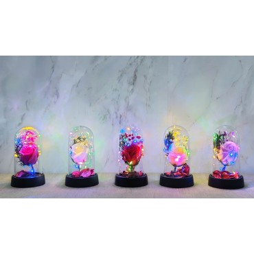 Işıklı Müzikli Romantik Büyük Gül  