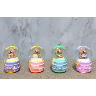 Kapibara Tasarımlı Işıklı Kar Küresi 