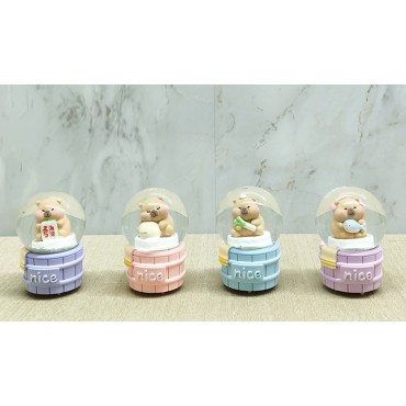 Kapibara Tasarımlı Işıklı Kar Küresi 