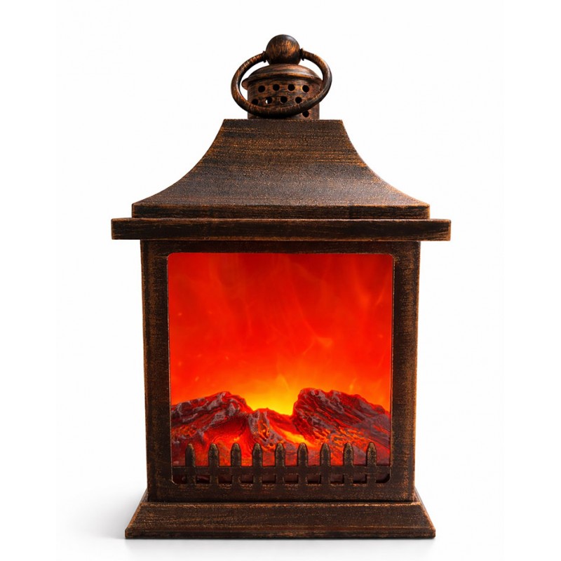 Dekoratif Ledli Şömine Lamba Model 2