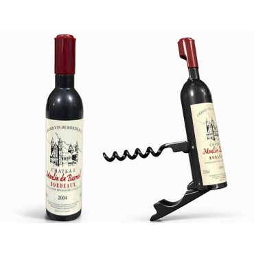 Şişe Tasarımlı Paslanmaz Çelik Tirbuşon Açacak 