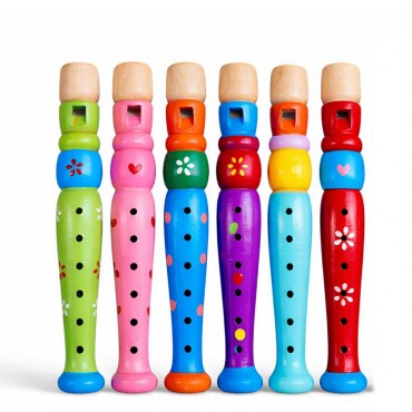 Ahşap Renkli Flüt Küçük 