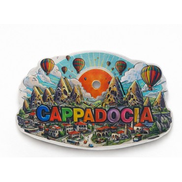 Kapadokya Temalı Silikon Buzdolabı Magneti Model 4