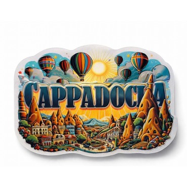 Kapadokya Temalı Silikon Buzdolabı Magneti Model 1 