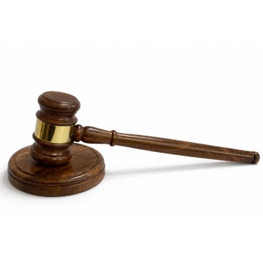 Pirinç İşlemeli Ahşap Hakim Tokmağı 