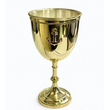 Çapa Desenli Pirinç Kadeh Bardak 