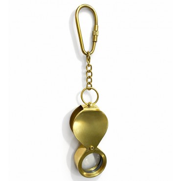 Pirinç Kapaklı Büyüteç Anahtarlık