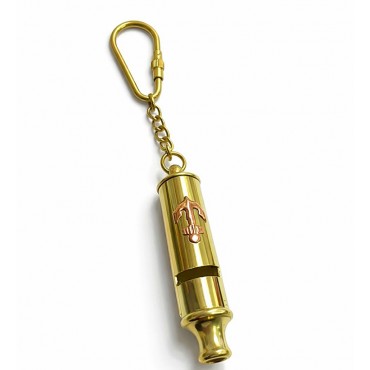 Pirinç Düdük Anahtarlık 