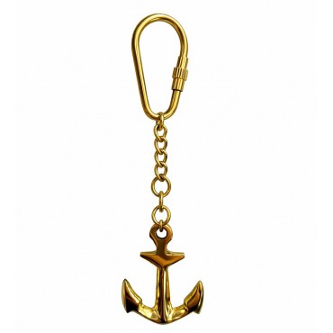 Denizci Temalı Pirinç Çapa Anahtarlık