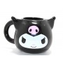 Siyah Renkli 3D Kuromi Porselen Kupa Bardak - İkonik Sanrio Tasarımı