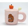 3D Capybara Desenli Porselen Kupa Bardak