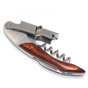 Ahşap Saplı Profesyonel Çelik Tirbuşon Ve Çok Fonksiyonlu Şarap Açacağı 