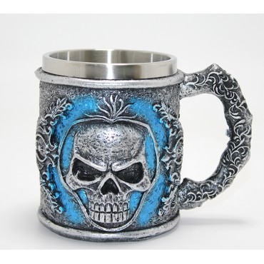 Grim Reaper Azrail Kabartmalı 3D Tasarım Çelik Kupa Bardak