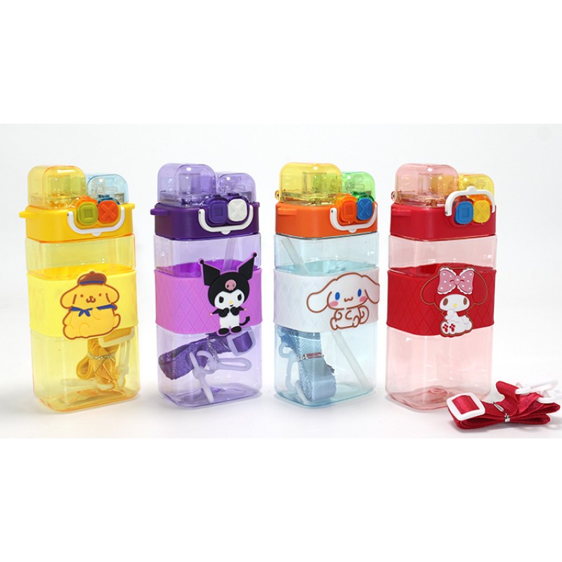 Kuromi Ve Arkadaşları Çift Bölmeli Pipetli Suluk 